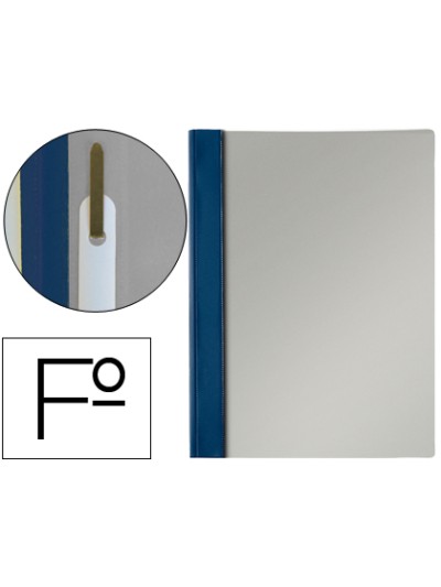 Carpeta dossier fastener pvc esselte folio azul marino