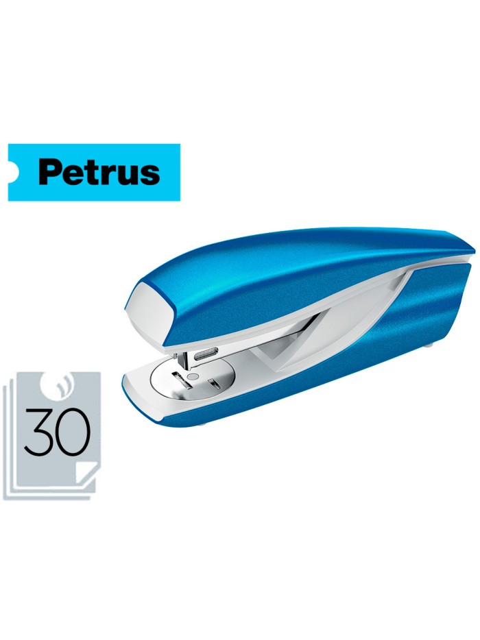 Grapadora petrus mod 635 wow azul metalizada capacidad 30 hojas Grapadora petrus mod 635 wow azul metalizada capacidad 30 hojas