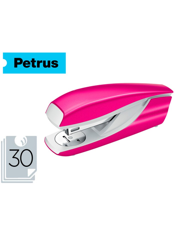 Grapadora petrus mod 635 wow fucsia metalizada capacidad 30 hojas Grapadora petrus mod 635 wow fucsia metalizada capacidad 30 hojas