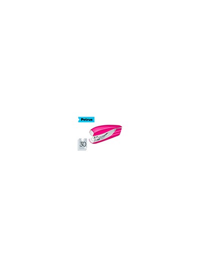 Grapadora petrus mod 635 wow fucsia metalizada capacidad 30 hojas