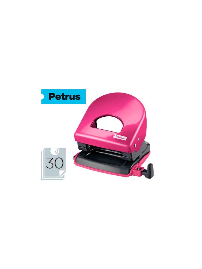 Taladrador petrus 62 wow fucsia metalizado capacidad 30 hojas Taladrador petrus 62 wow fucsia metalizado capacidad 30 hojas
