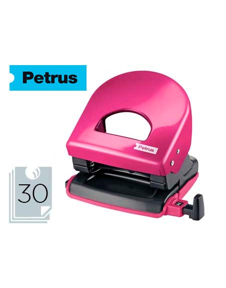 Taladrador petrus 62 wow fucsia metalizado capacidad 30 hojas