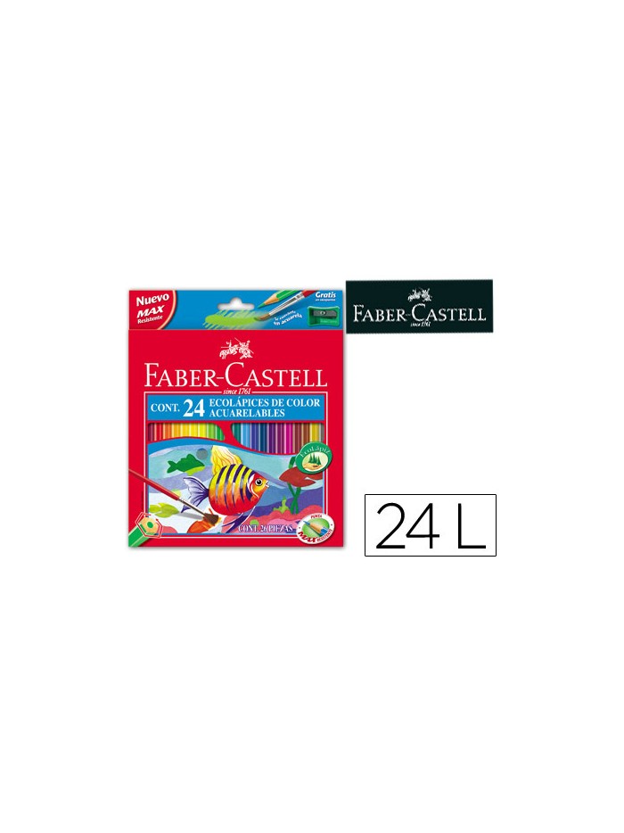 Lapices de colores faber castell acuarelables caja de 24 unidades colores surtidos Lapices de colores faber castell acuarelables caja de 24 unidades colores surtidos