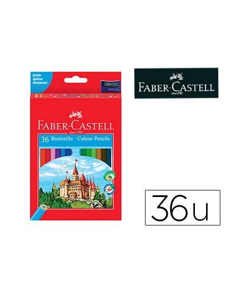 Lapices de colores faber-castell c/36 colores hexagonal madera reforestada