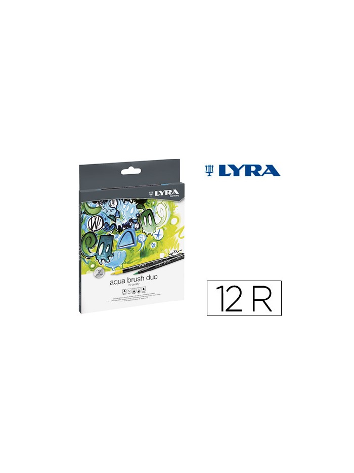 Rotulador lyra aqua brush duo caja de 12 colores Rotulador lyra aqua brush duo caja de 12 colores