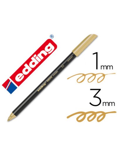 Rotulador edding punta fibra 1200 oro n. 53 punta redonda 1-3 mm