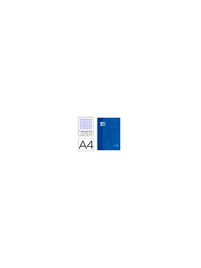 Bloc espiral oxford tapa extradura microperforado din a4 80 hojas cuadros 5mm color azul