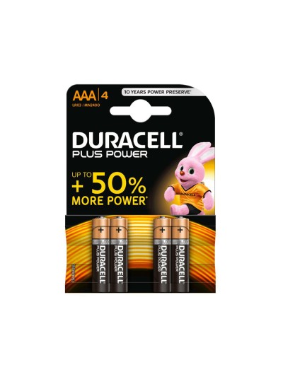Pila duracell alcalina plus aaa blister con 4 unidades