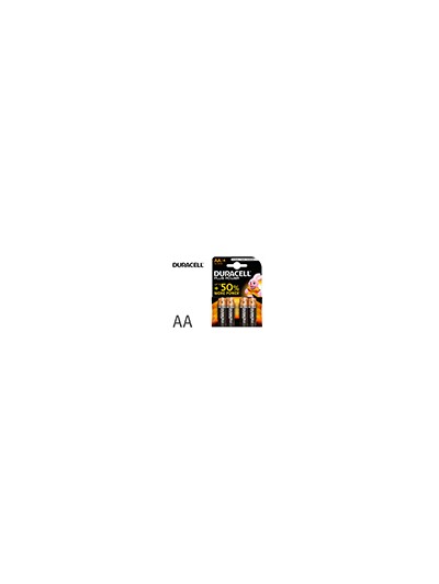 Pila duracell alcalina plus aa blister con 4 unidades