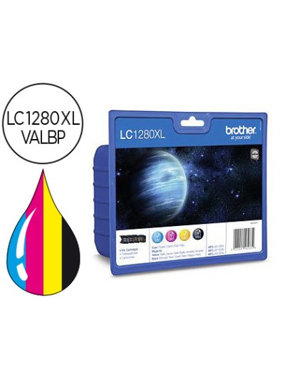 Ink-jet brother lc-1280xl pack 4 colores - mfc-j6510dw mfc-j6710dw mfc-j6910dw