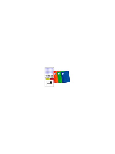 Bloc espiral oxford cartoncillo folio 80 hojas cuadros 4 mm