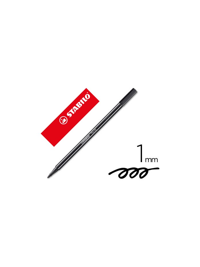 Rotulador stabilo acuarelable pen 68 negro punta gruesa 1mm Rotulador stabilo acuarelable pen 68 negro punta gruesa 1mm
