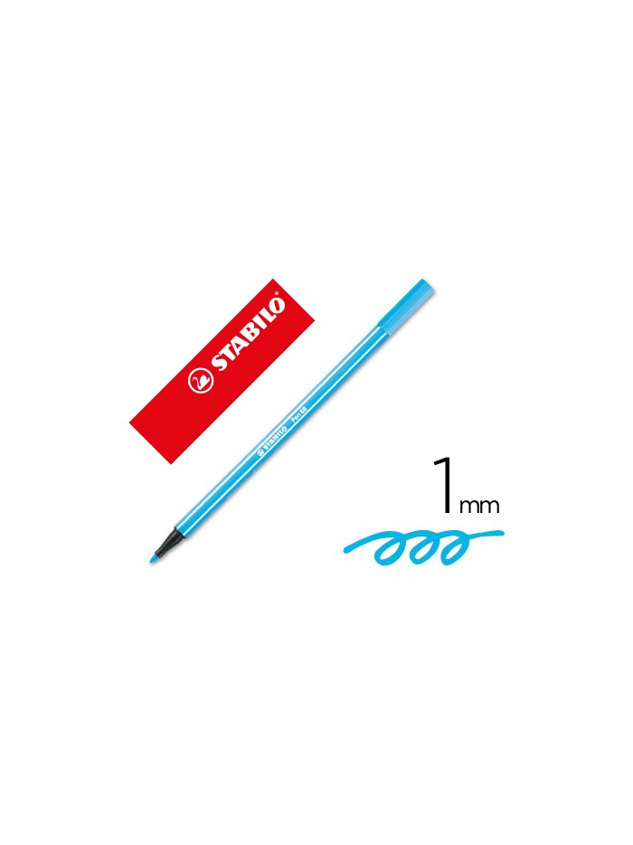 Rotulador stabilo acuarelable pen 68 azul celeste punta gruesa 1mm Rotulador stabilo acuarelable pen 68 azul celeste punta gruesa 1mm