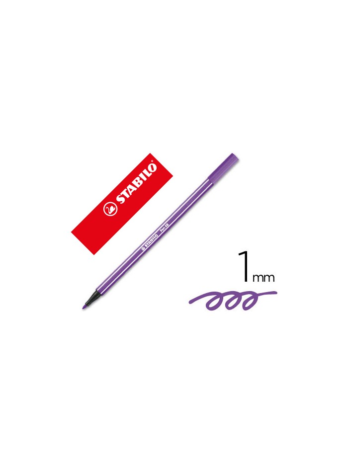 Rotulador stabilo acuarelable pen 68 violeta punta gruesa 1mm Rotulador stabilo acuarelable pen 68 violeta punta gruesa 1mm