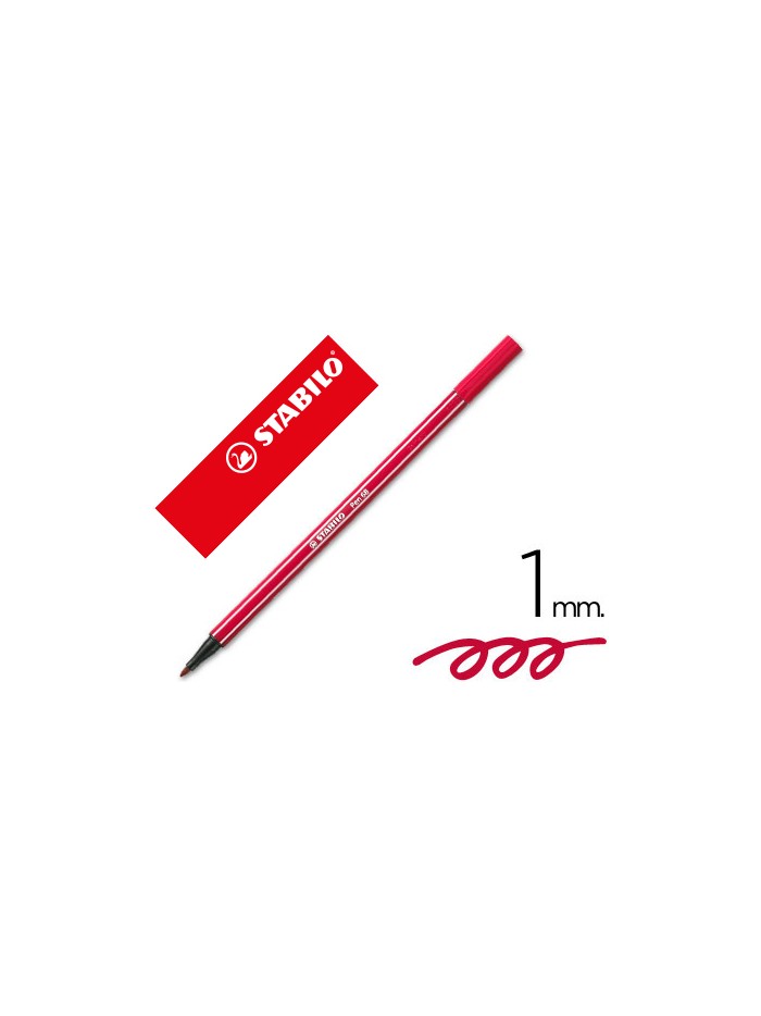 Rotulador stabilo acuarelable pen 68 rojo oscuro punta gruesa 1mm Rotulador stabilo acuarelable pen 68 rojo oscuro punta gruesa 1mm