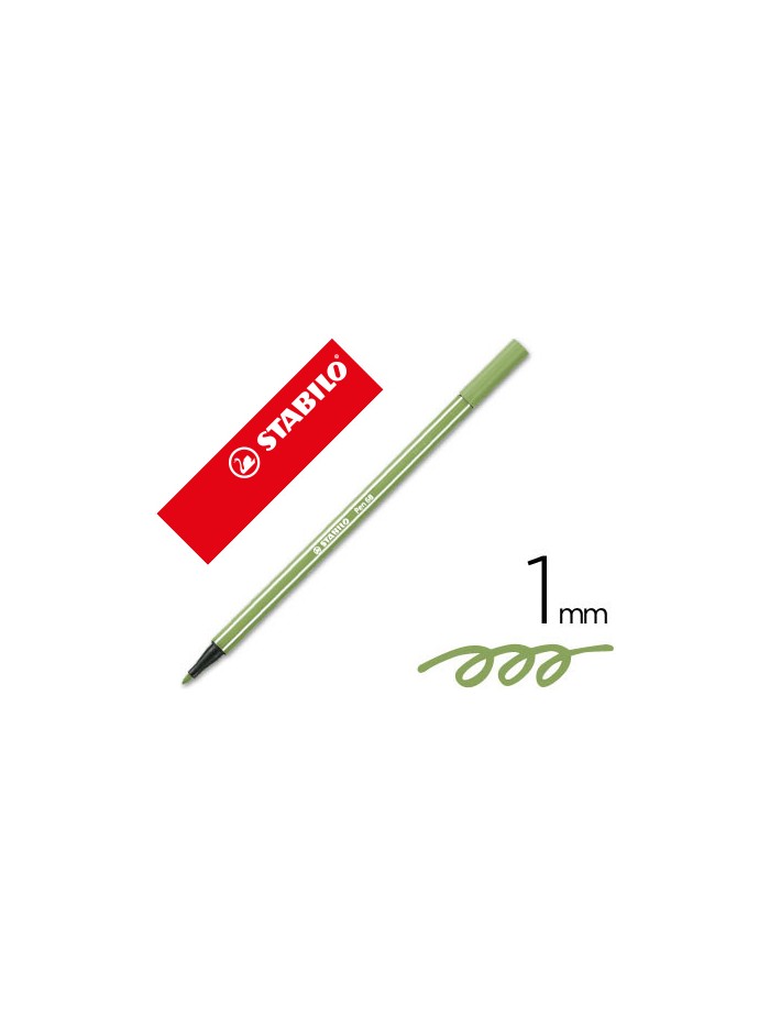 Rotulador stabilo acuarelable pen 68 verde hoja punta gruesa 1mm Rotulador stabilo acuarelable pen 68 verde hoja punta gruesa 1mm