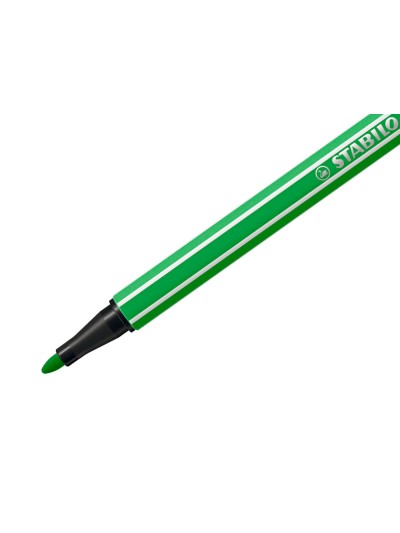 Rotulador stabilo acuarelable pen 68 verde hoja punta gruesa 1mm