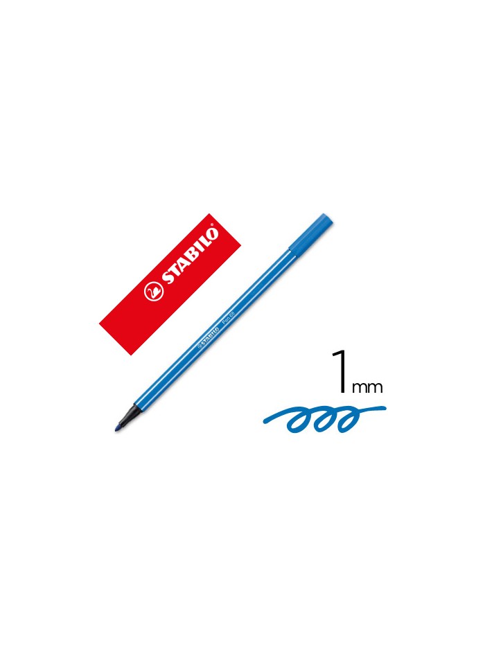 Rotulador stabilo acuarelable pen 68 azul marino punta gruesa 1mm Rotulador stabilo acuarelable pen 68 azul marino punta gruesa 1mm