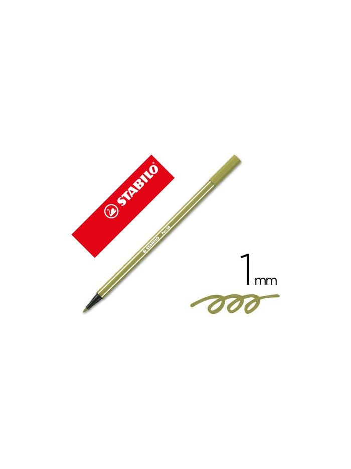Rotulador stabilo acuarelable pen 68 verde tierra punta gruesa 1mm Rotulador stabilo acuarelable pen 68 verde tierra punta gruesa 1mm