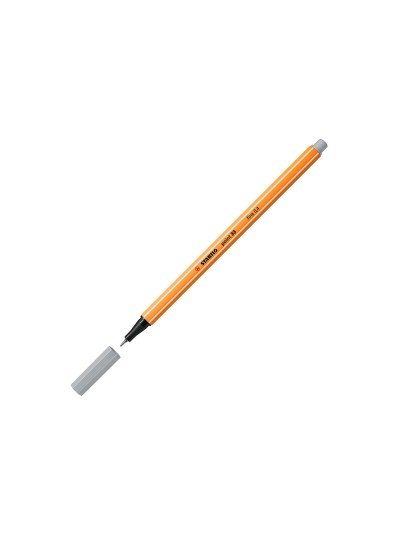 Rotulador stabilo punta de fib ra point 88 gris punta fina 0,4mm