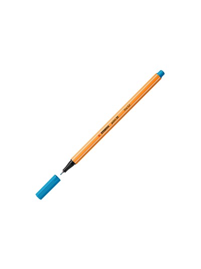 Rotulador stabilo punta de fib ra point 88 azul celeste punta fina 0,4mm