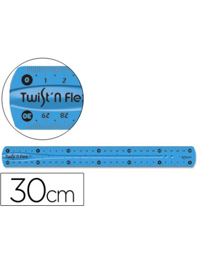 Regla maped plastico flexible de 30 cm colores surtidos