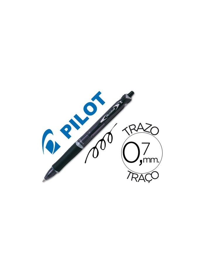 Boligrafo pilot acroball negro tinta aceite punta de bola de 1,0mm retractil Boligrafo pilot acroball negro tinta aceite punta de bola de 1,0mm retractil