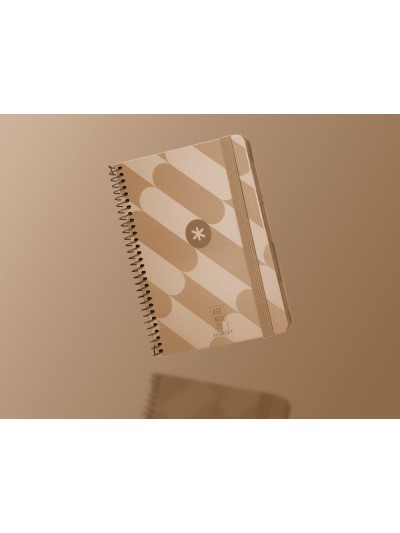 Agenda espiral antartik pattern a6+ 2025 semana vista color rosa nude papel 80gr
