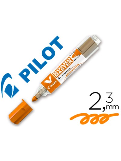 Rotulador pilot v board master para pizarra blanca naranja tinta liquida trazo 2,3mm