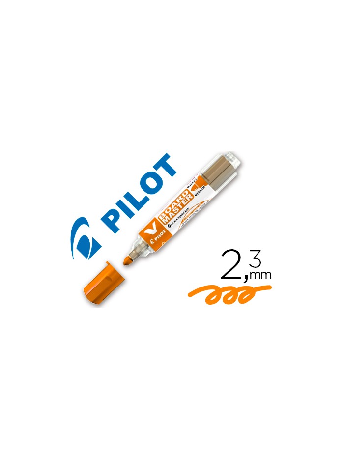 Rotulador pilot v board master para pizarra blanca naranja tinta liquida trazo 2,3mm Rotulador pilot v board master para pizarra blanca naranja tinta liquida trazo 2,3mm