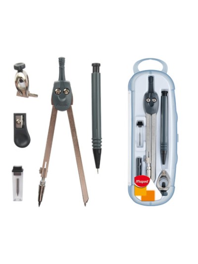 Compas maped start con con portaminas 0,5 mm en estuche con 5 piezas