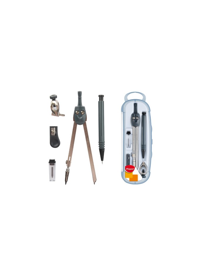 Compas maped start con con portaminas 0,5 mm en estuche con 5 piezas Compas maped start con con portaminas 0,5 mm en estuche con 5 piezas