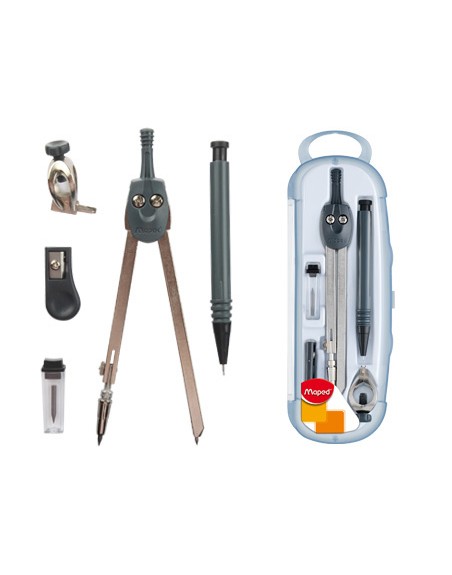 Compas maped start con con portaminas 0,5 mm en estuche con 5 piezas