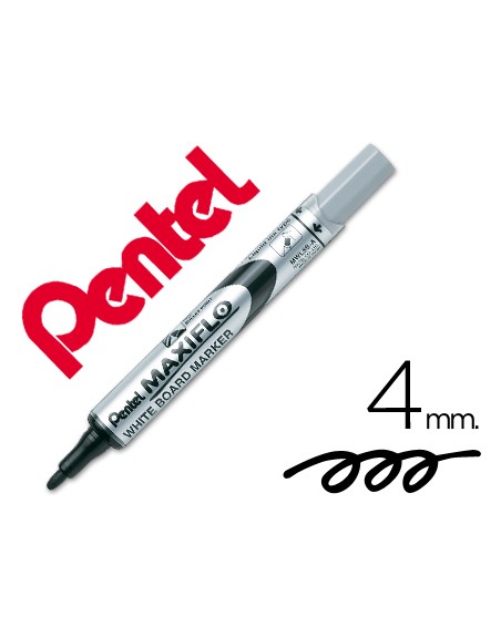 Rotulador maxiflo pentel para pizarra blanca color negro