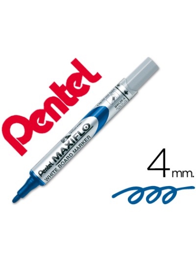Rotulador maxiflo pentel para pizarra blanca color azul