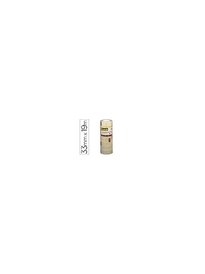 Cinta adhesiva scotch acordeon 550 33 mt x 19 mm pack de 8 unidades