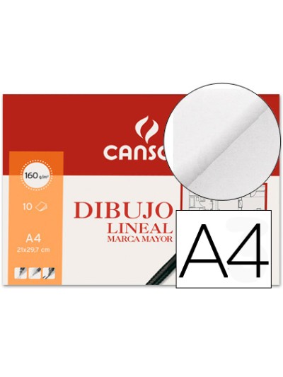 Papel dibujo marca mayor 160gr din a4 minipack de 10 hojas
