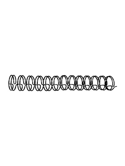 Espiral wire 3:1 6,3 mm n.4 negro capacidad 45 hojas caja de 100 unidades