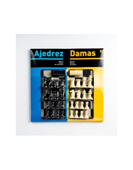 Ajedrez con damas tablero grande 41x40x4,6 cm