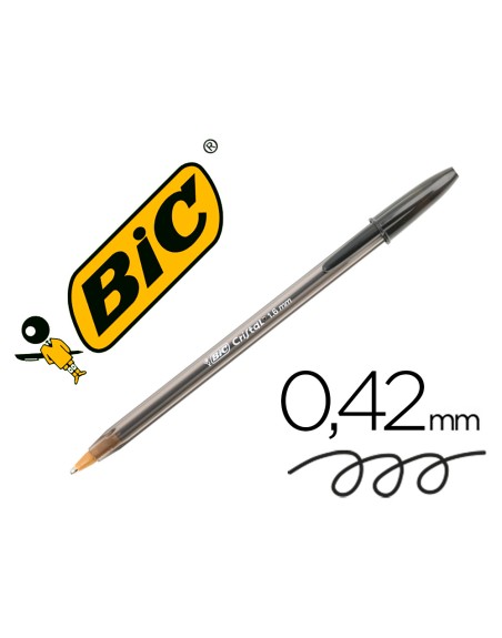 Boligrafo bic cristal x-large tinta negro 1,6 mm