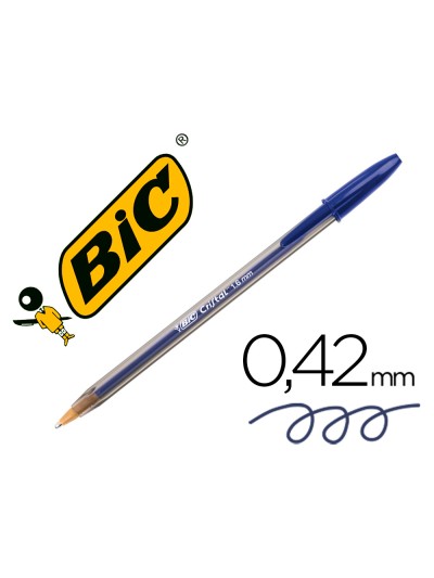 Boligrafo bic cristal x-large tinta azul 1,6 mm