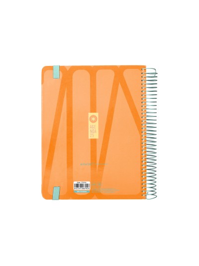 Agenda espiral antartik bold a5+ 2025 dia pagina colores azul y melocoton surtidos papel 80 gr