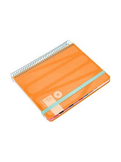 Agenda espiral antartik bold a5+ 2025 dia pagina colores azul y melocoton surtidos papel 80 gr