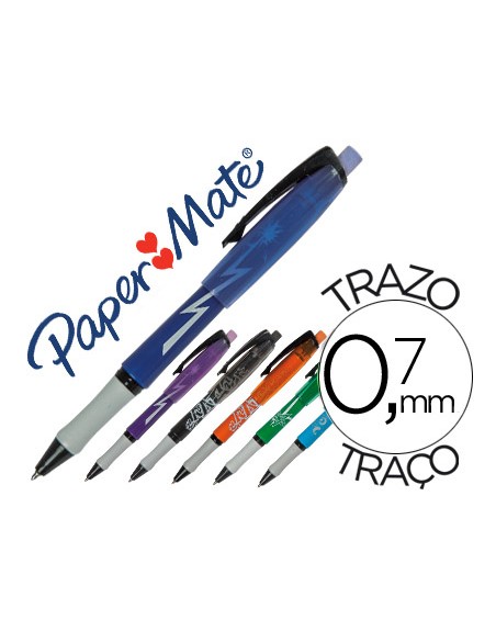 Boligrafo replay max fantasia colores surtidos con goma de borrar