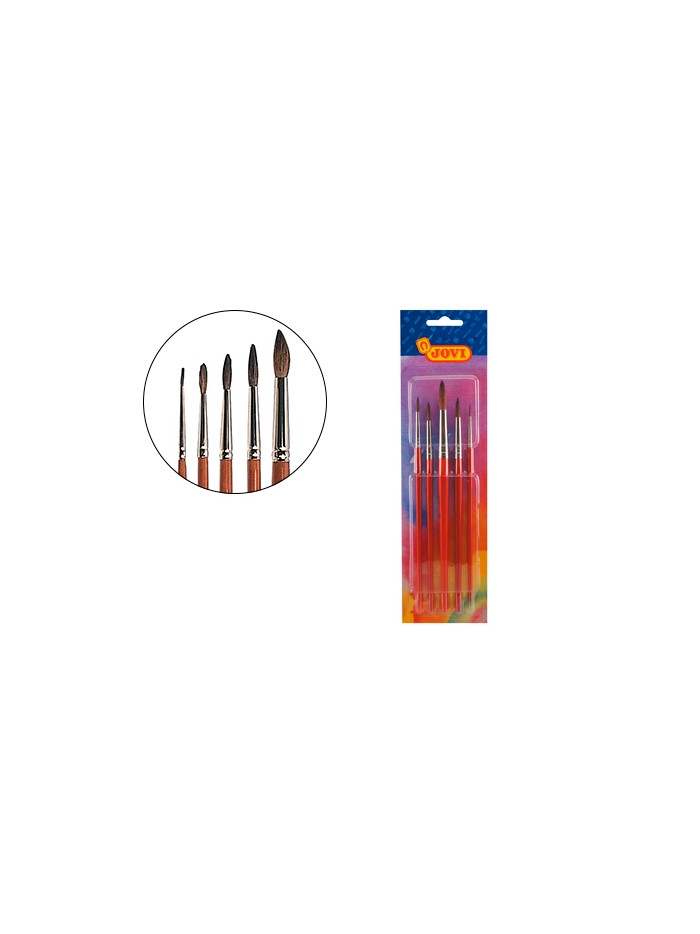 Pinceles acuarela jovi blister de 5 unidades surtidas Pinceles acuarela jovi blister de 5 unidades surtidas