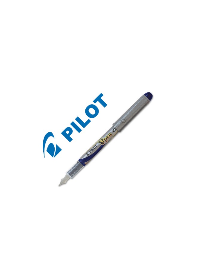 Pluma pilot v pen silver desechable azul svp-4ml Pluma pilot v pen silver desechable azul svp-4ml