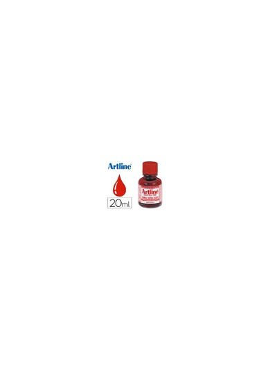 Tinta artline rojo para rotulador pizarra blanca 500a bote 20 ml