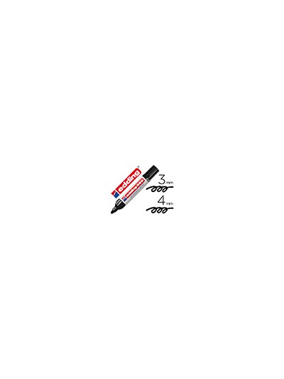 Rotulador edding punta fibra permanente 550 negro n.1 punta redonda recargable