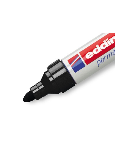Rotulador edding punta fibra permanente 550 negro n.1 punta redonda recargable