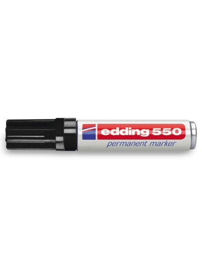 Rotulador edding punta fibra permanente 550 negro n.1 punta redonda recargable
